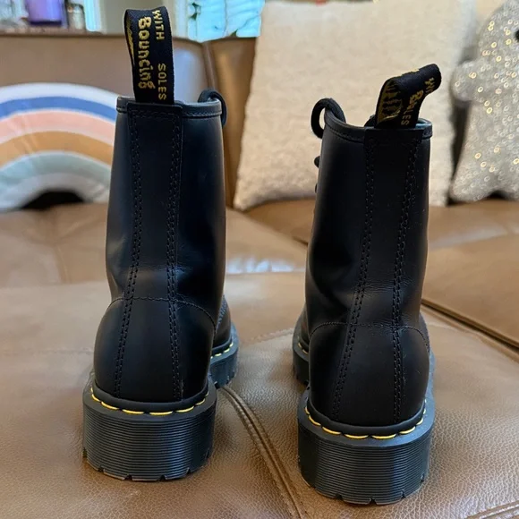 Like New Dr. Martens Black Combat Boots - Picture 3 of 5